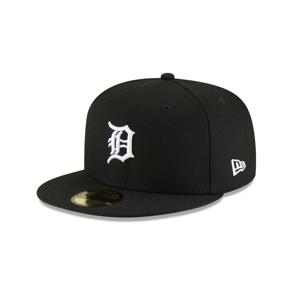 Detroit Tigers Basic Black and White 59FIFTY Fitted Hat