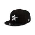 Houston Astros Basic Black & White 9FIFTY Snapback Hat