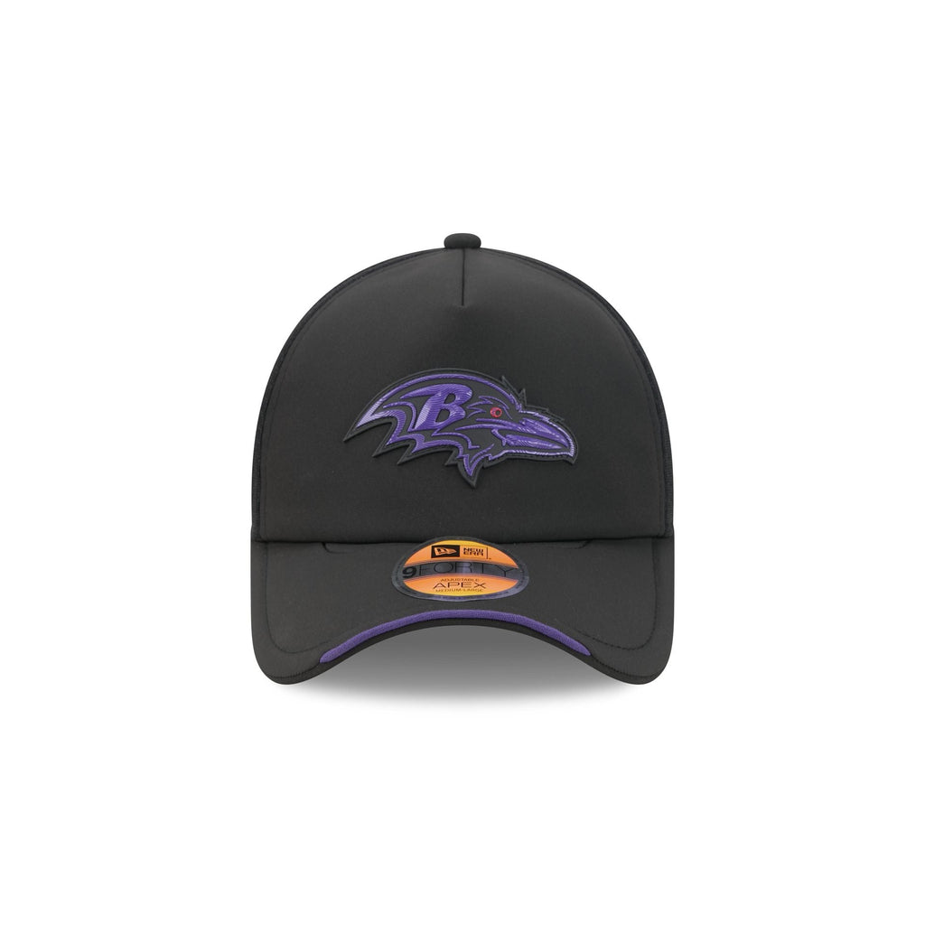 Baltimore Ravens 2026 Sideline 9FORTY APEX Trucker Hat